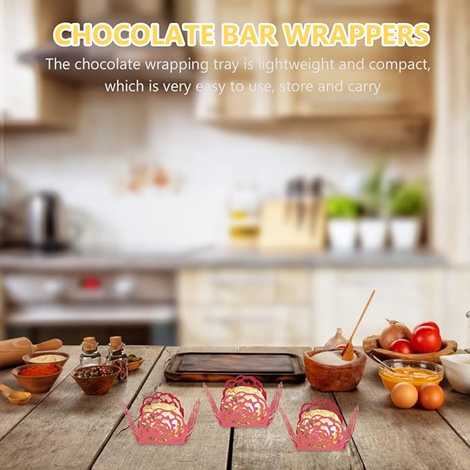 50Pcs Truffle Cupcake Wrapper Liners, Paper Chocolate Candy Wrappers, Peanut - Image 4