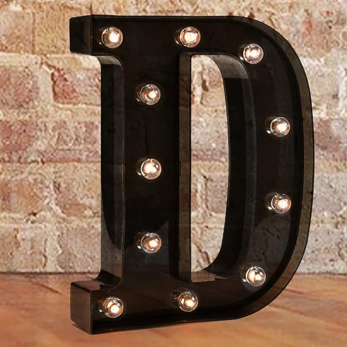 Decorative LED Illuminated Letter Marquee Sign by Pooqla