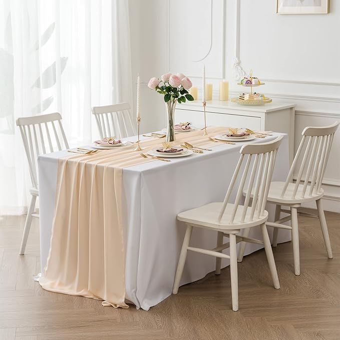 12Pack 9ft Chiffon Table Runner 14x108 Inch Sheer Romantic Table Runner - Image 7