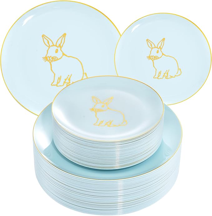 KIRE 60 Pieces Easter plates by KIRE