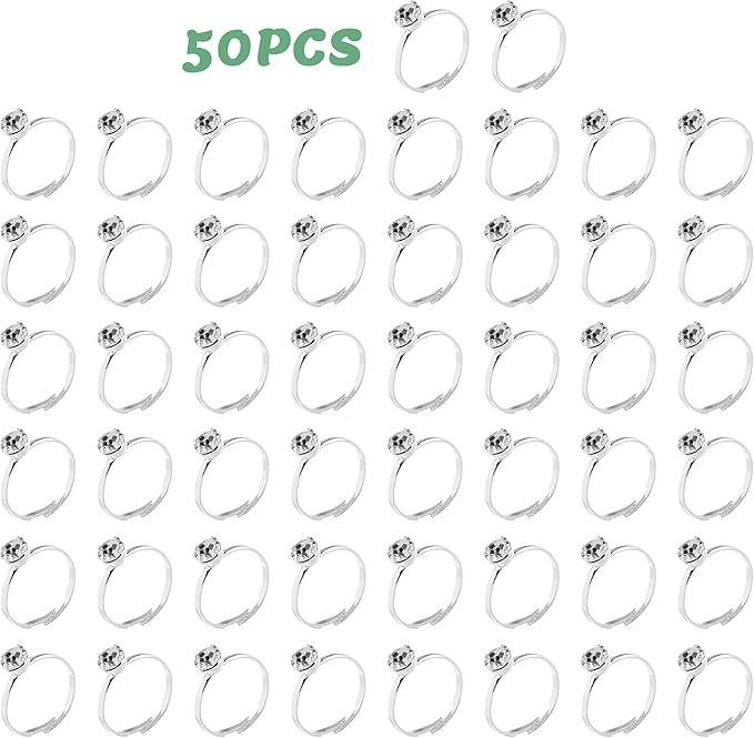Don't Say Bridal Games, Put A Ring On It Bridal Shower Games, 50 Metal rings - Image 3