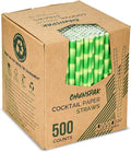 5.75 inch Short Bamboo Paper Straws & Stirrers by chunspak