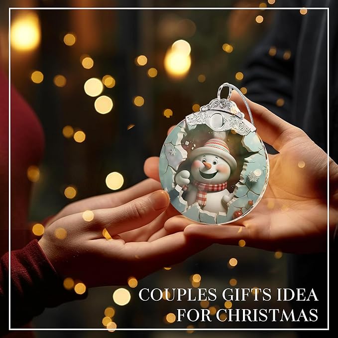 Christmas Ornaments 2025, Cute Snowman, Unique Christmas Ornaments Snowman 4 - Image 6