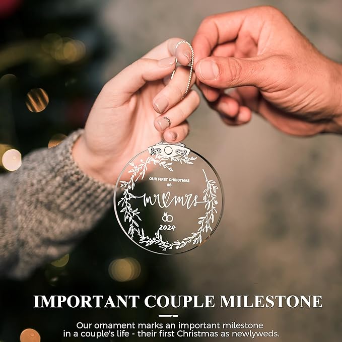 2024 Wedding Gifts: 1st Married Christmas Ornament, Bridal Shower & Newlywed - Image 4