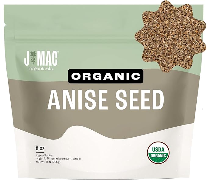 J Mac Botanicals Organic Anise Seeds whole aniseed by JMACBOTANICALS