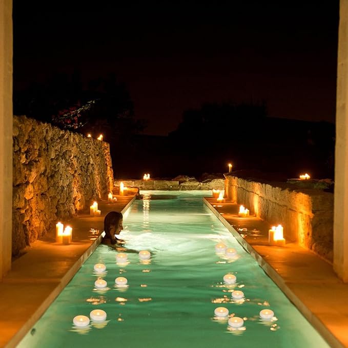 24 Pack 3”Floating Candles Water-Activated Flameless LED Candle, 120 Hour White - Image 5