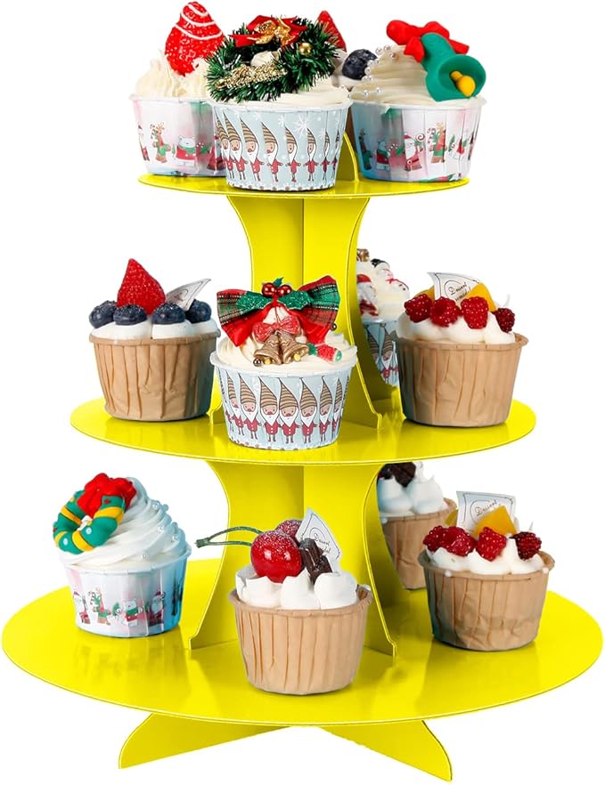 2Pcs 3-Tier Cupcake Stand, Cake Stand holder, Tiered DIY Cupcake Stand Tower - Image 4