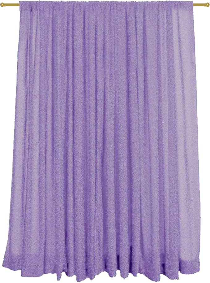 10x10FT Lavender Purple Metallic Sheer Spandex Backdrop, 1 Panel Glitter - Image 4
