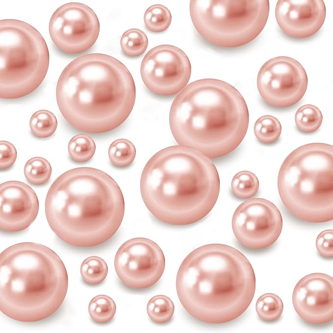 120 PCS 8/14/20mm No Hole Polish Pearl Beads by Cusmation
