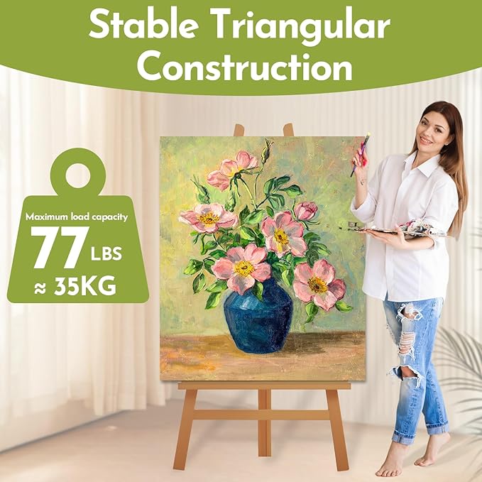 Heavy Duty A-Frame Wood Easel Stand - Image 5