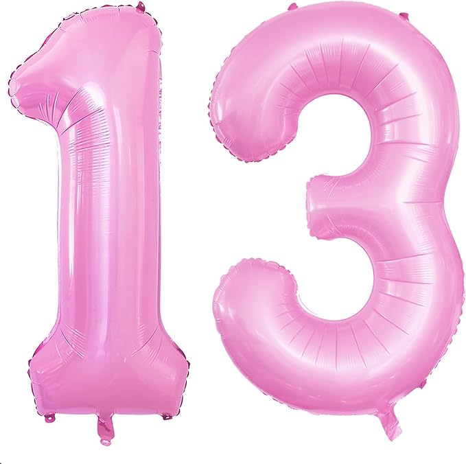 GOER Number 13 Balloons for 13th Birthday Sweet 13 Party Decorations, 42 Inch by GOER