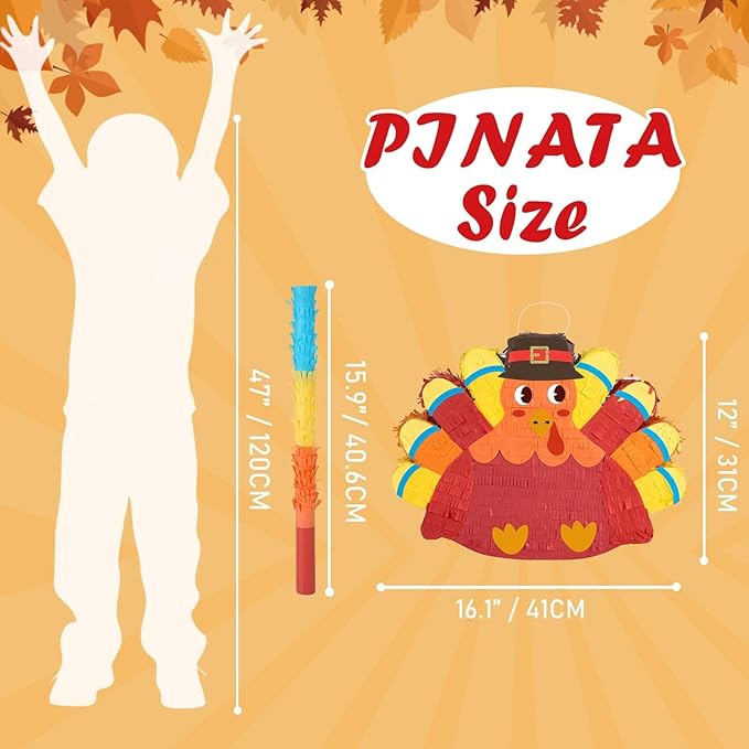 WERNNSAI Thanksgiving Turkey Pinata - Image 3