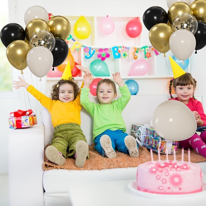 100pcs Metallic Gold Balloons, 12 inch Chrome Gold Latex Party Balloons Helium - Image 7