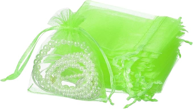 uxcell 50 Pcs Organza Gift Bags, 2.7x3.5 Inch Drawstring Pouches Jewelry Gift by uxcell