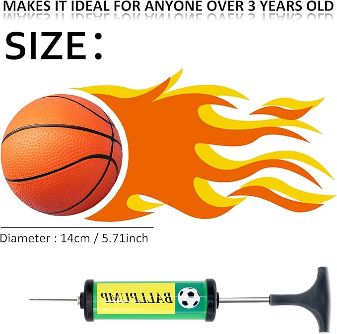 40Pcs 5" Inch Mini Basketball Balls Bulk Small Basketball Set - Image 2