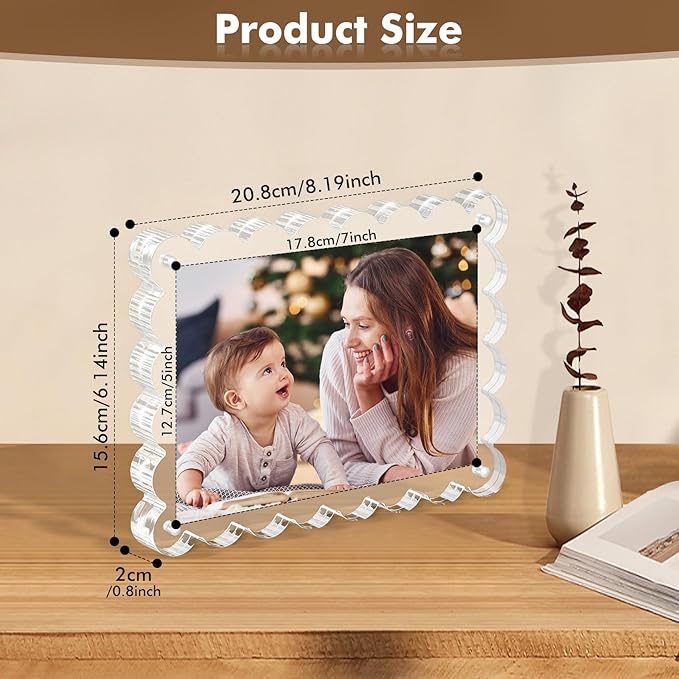 3Pack Magnetic Acrylic Picture Frames 5×7 Inch - Image 3
