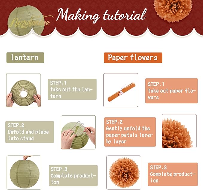 NICROLANDEE Fall Wedding Decorations, Fall Baby Bridal Shower, Autumn Harvest - Image 3