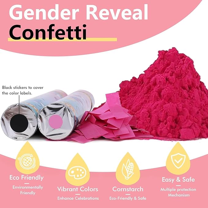 Previvo Gender Reveal Confetti Powder Cannon - Image 3