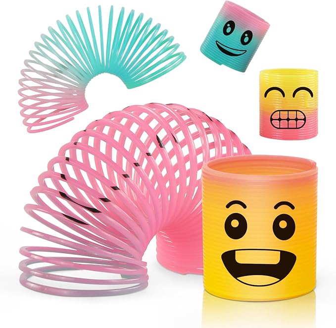 36 Pack Spring Rainbow Magic Fidget Stress Coil Mini Springs Bulk Toys Party - Image 3