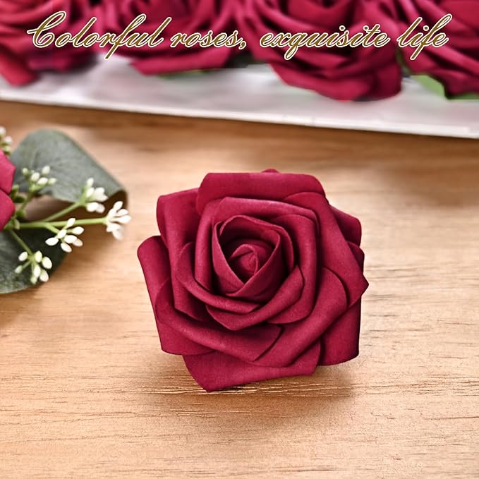 BLEUM CADE 16Pcs Artificial Flowers Fake Roses - Image 2