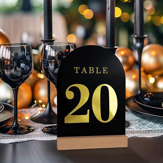 Wedding Table Numbers 1-20, Acrylic Arch Signs by ORGANTEAM