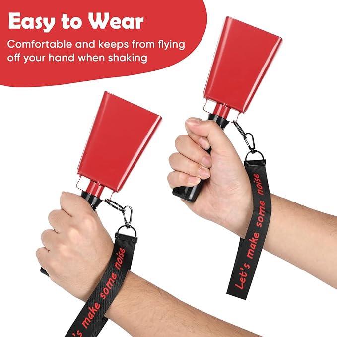 Cow Bells Noise Makers with Handle: Cowbells Hand Percussion - Image 4