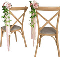 Lookein Set of 8 Pew Flowers for Wedding Ceremony Chair Decorations Bench by Lookein