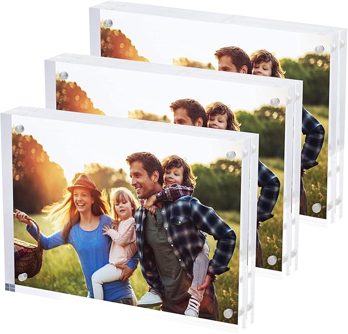 SimbaLux Magnetic Acrylic Picture Photo Frame 5x7 inches, Double Sided by SimbaLux