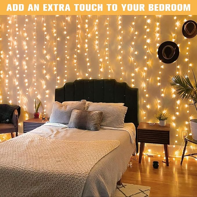 JMEXSUSS 600 LED Christmas Curtain Lights Outdoor, 9.5x19.6ft Christmas String - Image 3
