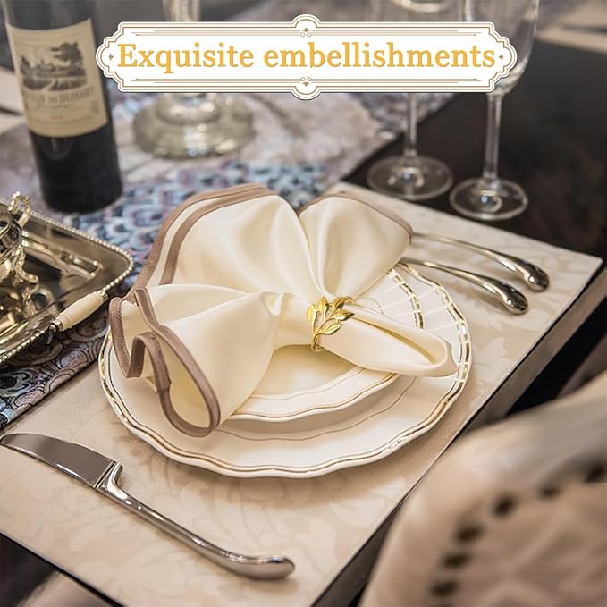 40 Pcs Leaf Napkin Rings Set, Thanksgiving, Dinning Table Decorations - Image 3