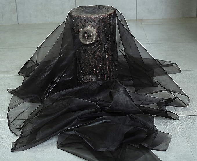 VDS Black Organza Fabric, 30 Yards Continuous, 45” Wide, Wedding Party - Image 3