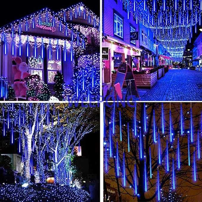 Christmas Lights Outdoor 32 Tubes 768 LEDs Meteor Shower Lights UL Certified - Image 5