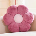 Dusty Blue Flower Pillow, 17.7" Flower Shaped Plush Decorative Throw Pillow by Kcvvcr