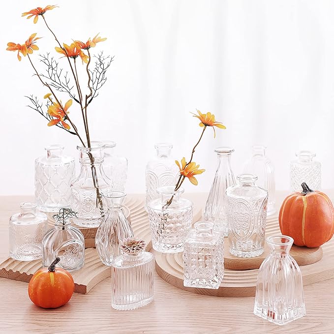 Arme Glass Bud Vase Set of 32 Pcs，Small Glass Vases - Image 6