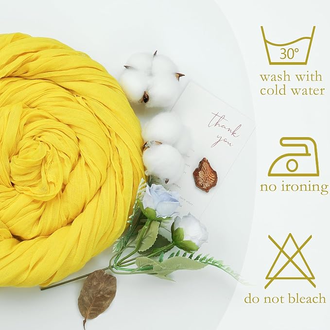 12 Pack Lemon Yellow Cheesecloth Table Runner 10ft Boho Gauze Fabric Cheese - Image 5