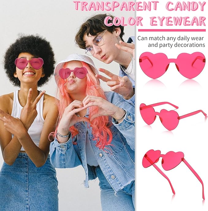 12/20/24 Pairs Heart Sunglasses - Image 3