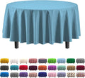 Exquisite 12-Pack Premium Plastic Tablecloth 84in. Round Table Cover by Exquisite