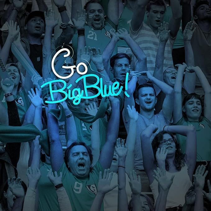 Go big blue neon sign University Slogan neon sign - Image 2