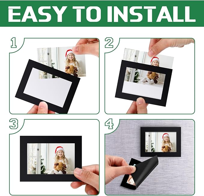 Soaoo 60 Pcs Magnetic Picture Frames Wallet Size 2.5 x 3.5 Inches Reusable - Image 4