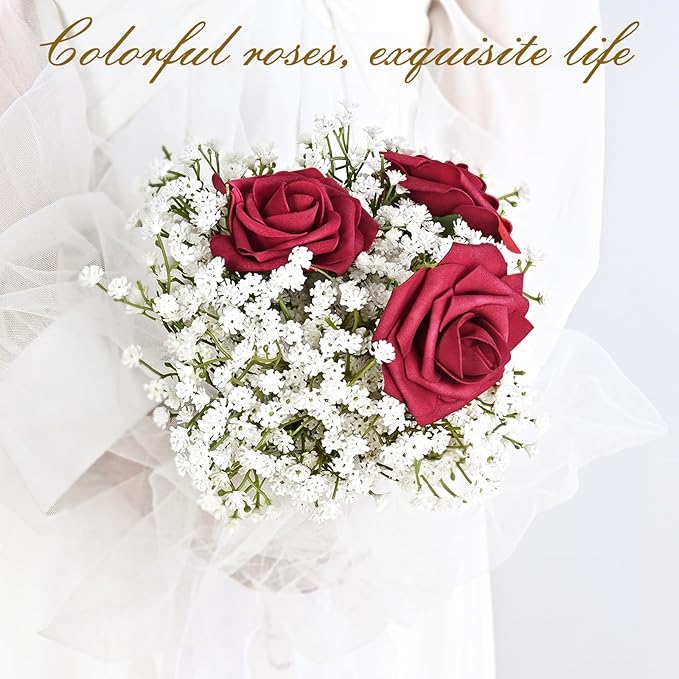 BLEUM CADE 36Pcs Artificial Flowers Fake Roses - Image 7