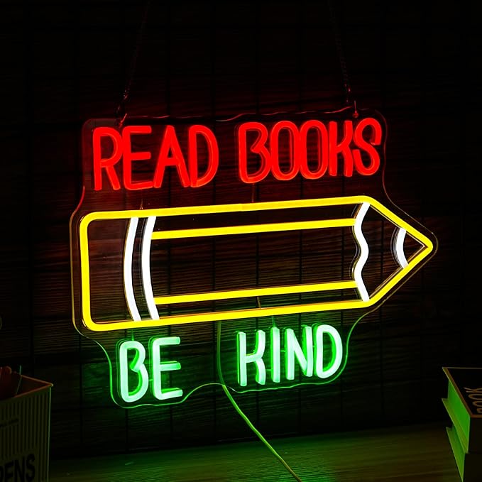 Read Books Be Kind Neon Sign Pencil Led Neon Light - Image 2