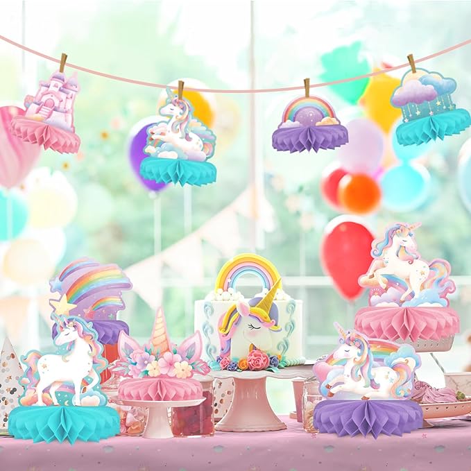 Unicorn Birthday Party Supplies Set - Image 3
