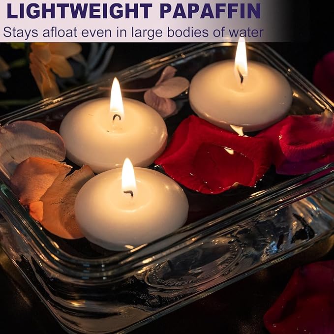 72 Floating Candles, Smoke-Free and odorless, Burning continuously - Image 5