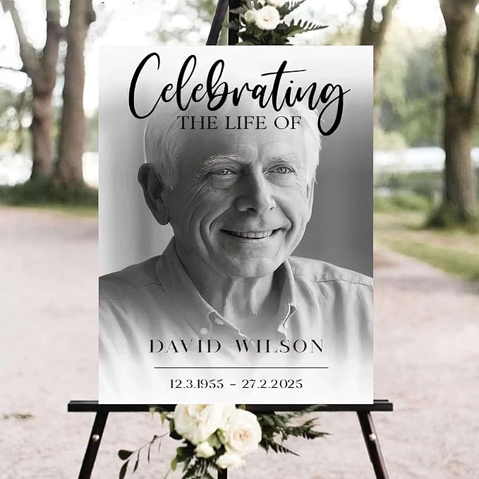 Personalized Funeral Welcome Signs, Celebration Of Life Yard Sign, Celebration by SZ-HaNoi