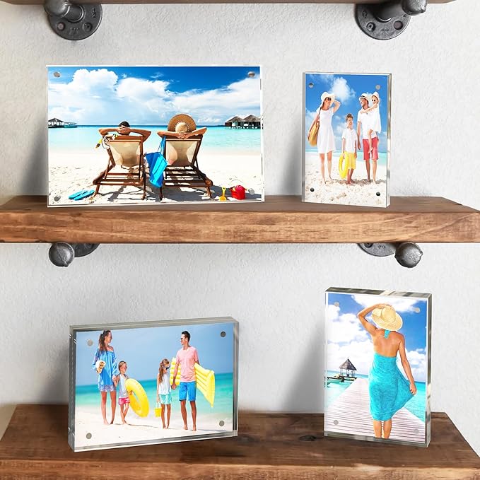 4x6 Inches Acrylic Picture Frames 1 Pack, Double Sided Magnetic Photo Frames - Image 6