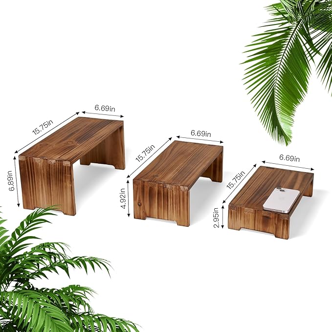 Set of 3 Wooden Rustic Cupcake Stand - Image 5