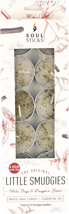 SOUL STICKS 12 Pack Little Smudgies Tealight Candles Smudge Candle - Image 7
