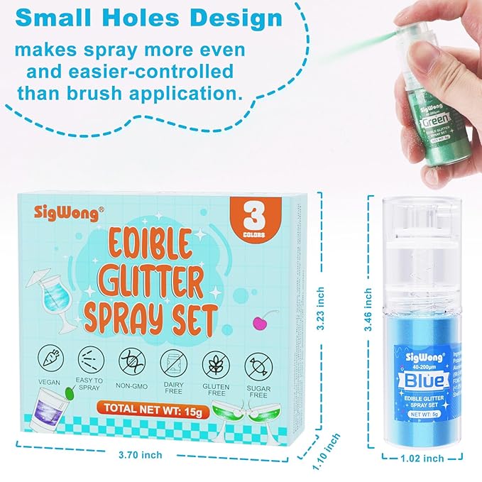 Edible Glitter Spray Set - Image 6