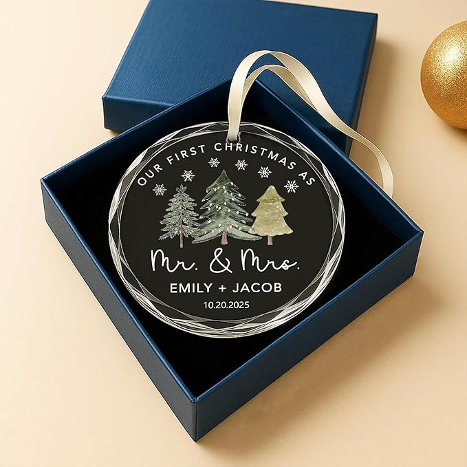 Personalized Glass Ornament 2025 - Image 4