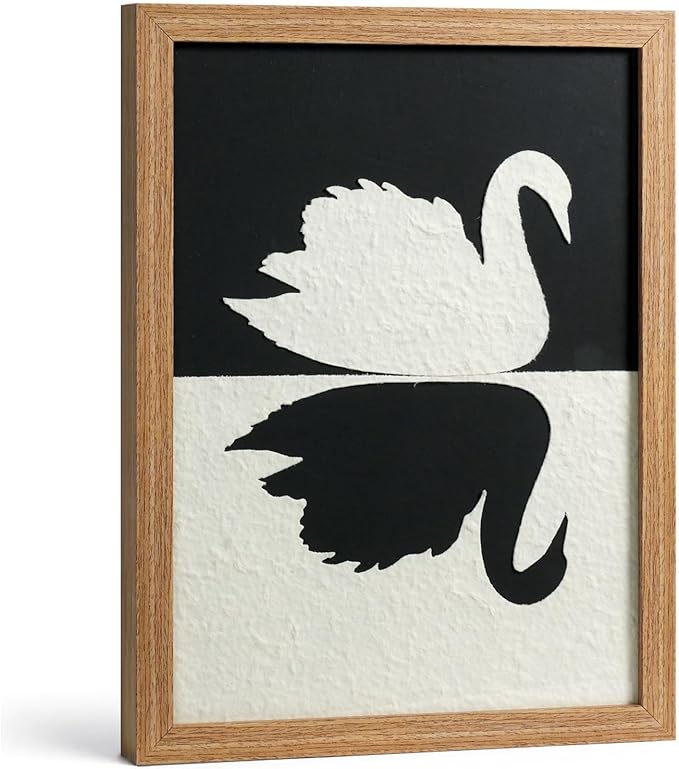 VIYYIEA Framed 3D Textured Wall Art, Handmade Paper Artwork, Modern Minimalist by VIYYIEAART